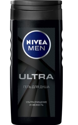 Гель для душу Nivea Men Ultra Carbon на основі кам'яної солі соняшникової олії 250 мл (4005900515124) VZВ00282231NF фото