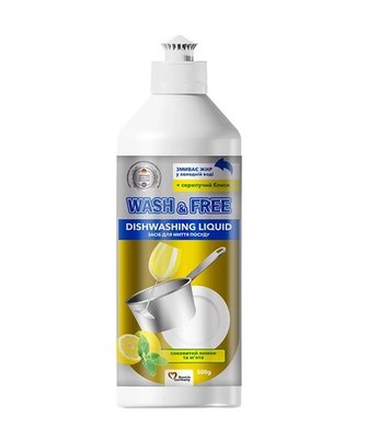 Средство для мытья посуды Wash&Free лимон и мята 500 г (4260637724298) VZВ00295270NF фото