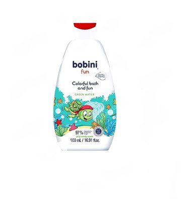 Лосьйон для ванни та гель для миття тіла Bobini Fun Зелена вода 500 мл (5900931033465) VZ000077201F фото