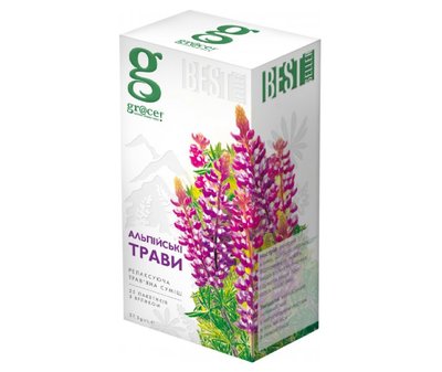 Чай Grace Alpine Herbs Зеленый с альпийскими травами пакетированный 25 х 1,5 г (5060207692526) VZ000010547F фото