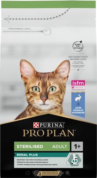 Сухой корм PRO PLAN Sterilised Adult 1+ для стерилизованных кошек с кроликом 1,5 кг (7613033566325) VZ000030002F фото