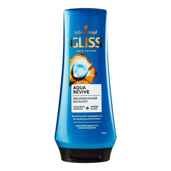 Бальзам GLISS Aqua revive для увлажнения сухих и нормальных волос 200 мл (9000101658736) VZВ00292135NF фото