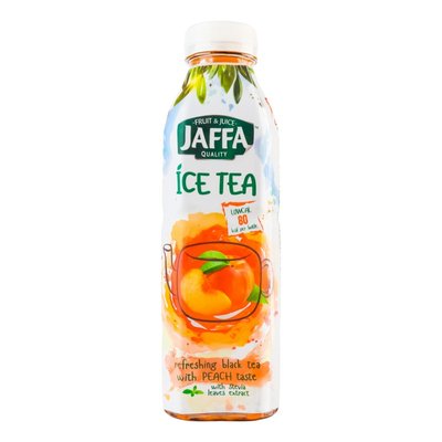 Чай холодний Jaffa Ice Tea чорний зі смаком персику з екстрактом листя стевії 0,5л(4820192260411) VZ000076709F фото
