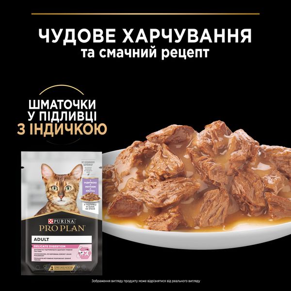 Влажный корм для кошек Purina Pro Plan Delicate Nutrisavour с индейкой 85 г(7613287107848) VZ000072409F фото