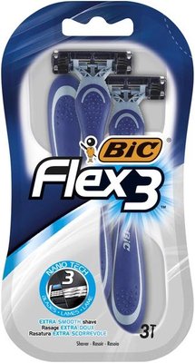 Набір бритв Bic Flex 3 без змінних катриджів 3 шт (3086123363786) VZВ00149082NF фото