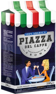 Кофе молотый Piazza del Caffe Aroma 250 г (4823096809144) VZ000071830F фото