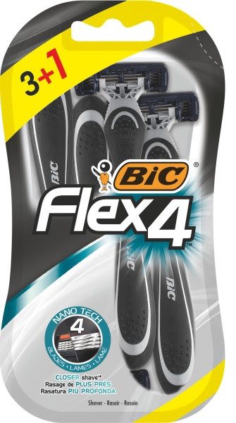 Набір бритв Bic Flex 4 без змінних катриджів 3+1 шт (3086123220621) VZВ00292015NF фото