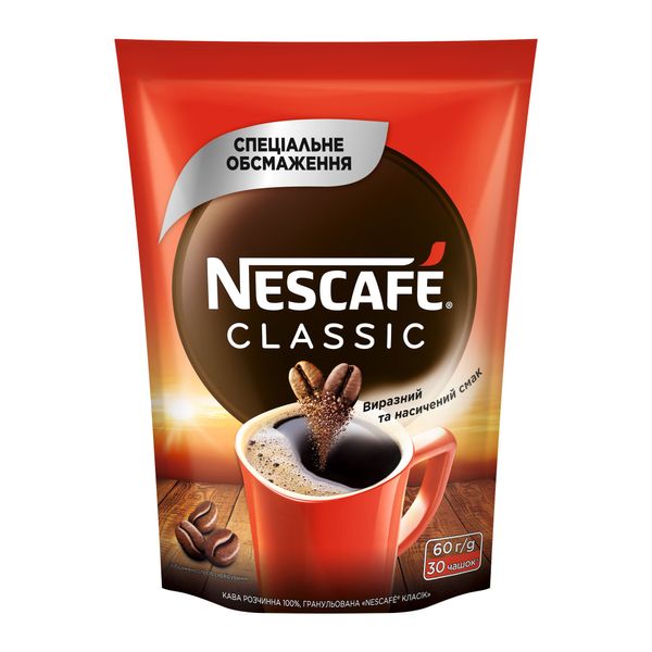 Кофе растворимый Nescafe Классик 60гм/у №1 (7613035585881) VZ000027659F фото