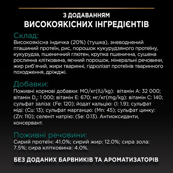 Сухой корм PRO PLAN Sterilised Adult 1+ Renal Plus для стерилизованных кошек, с индейкой 400 г. ( 7613033564673) VZ000076299F фото