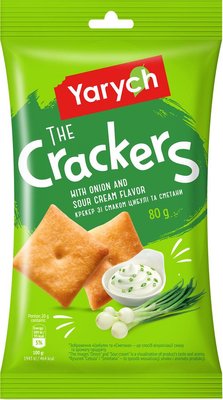 Печиво Yarych Крекер зі смаком цибулі та сметани 80 г. (4820154483841) VZ000028897F фото