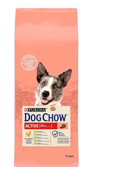 Сухой корм Purina Dog Chow Active Adult для собак с повышенной активностью с курицей 14 кг (7613034487933) VZ000030014F фото