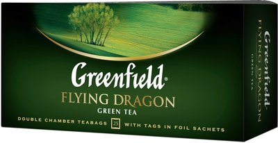 Чай Greenfield Flying Dragon Зелений пакетований 25 x 2 г (4823096801100) VZ000025416F фото