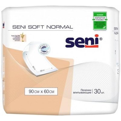 Пелюшки для немовлят Seni Soft Normal 60х90 см 30 шт (5900516692575) VZВ00189621NF фото