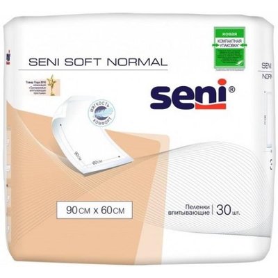 Пеленки для младенцев Seni Soft Normal 60х90 см 30 шт (5900516692575) VZВ00189621NF фото