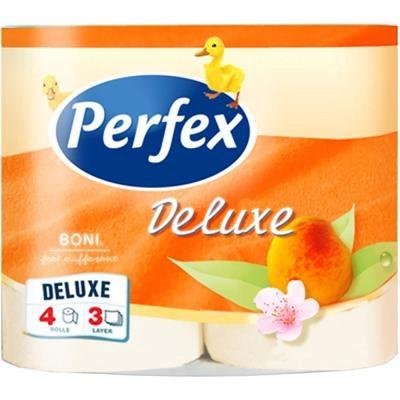 Туалетная бумага Perfex Deluxe Персик 3 слоя 4 рулона (8600101745101) VZВ00141798NF фото