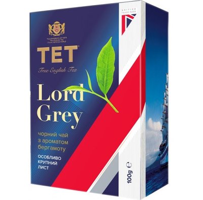 Чай ТЕТ Lord Grey Черный с ароматом бергамота листовой 100 г (5060207694056) VZ000014198F фото