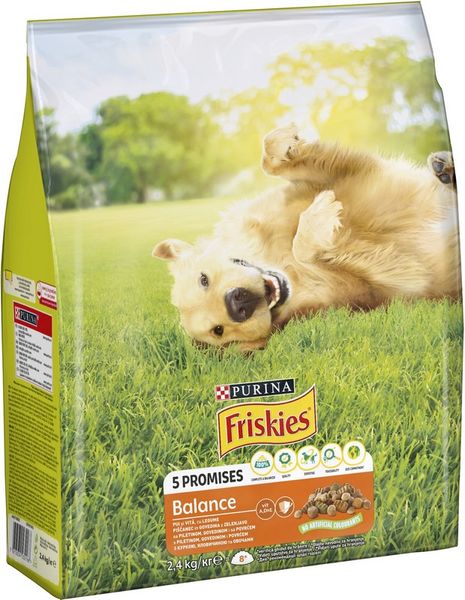 Сухой корм Purina Friskies с курицей и овощами для взрослых собак 2.4 кг (7613034232168) VZ000072429F фото