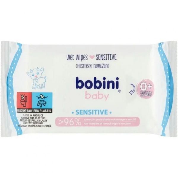 Влажные салфетки для детей Bobini Sensitive 60 шт.(5900465238640) VZ000076526F фото