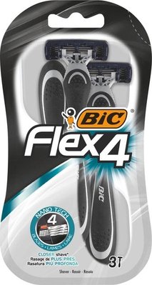 Набір бритв Bic Flex 4 без змінних катриджів 3 шт (3086123220614) VZВ00149083NF фото