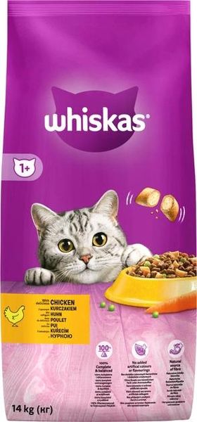 Сухой корм для кошек Whiskas с курицей 14 кг (5900951014352) VZ000075875F фото