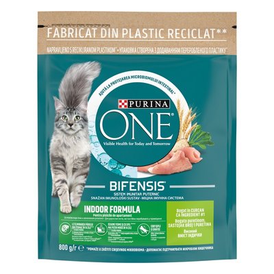 Корм для кошек Purina One Indoor Индейка 8x800г (7613035468047) Индейка 8x800г(7613035468047) VZ000069194F фото