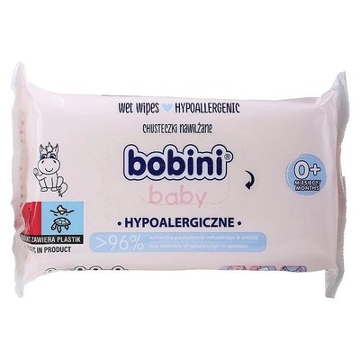 Вологі серветки для дітей Bobini 60шт. (5900465247413) VZ000076527F фото