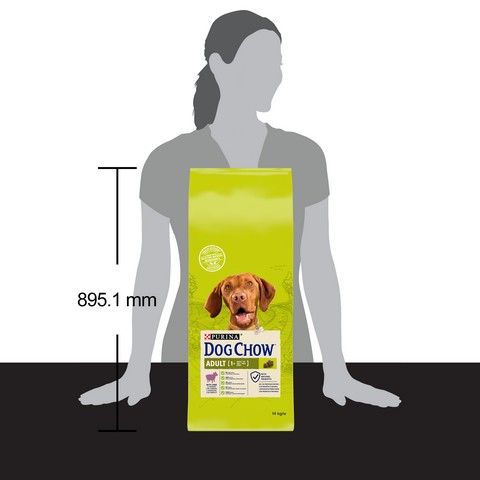 Сухой корм для взрослых собак Dog Chow Adult с ягненком 14 кг (7613034487636) VZ000030025F фото