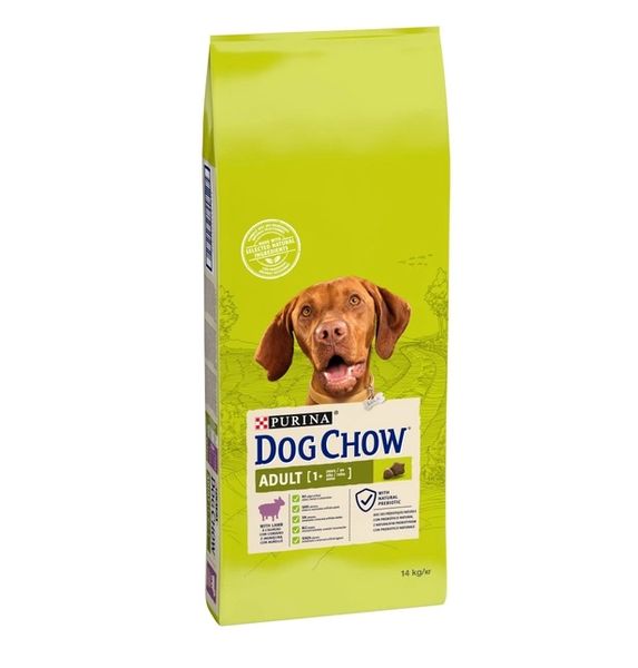 Сухой корм для взрослых собак Dog Chow Adult с ягненком 14 кг (7613034487636) VZ000030025F фото