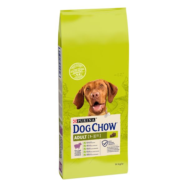 Сухой корм для взрослых собак Dog Chow Adult с ягненком 14 кг (7613034487636) VZ000030025F фото