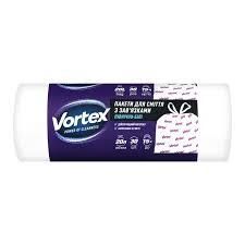 Пакеты для мусора Vortex 20 л 30 шт. White с затяжкой (4823071640625) VZВ00151647NF фото