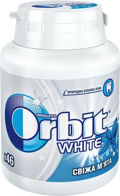 Жувальна гумка ORBIT Bottle White Freshmint в баночках 6шт*64г (4009900412865) VZ000029504F фото