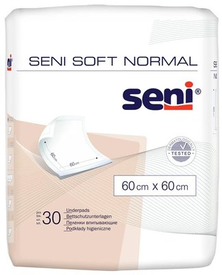 Пелюшки для немовлят Seni Soft Normal 60х60 см 30 шт (5900516692568) VZВ00189620NF фото