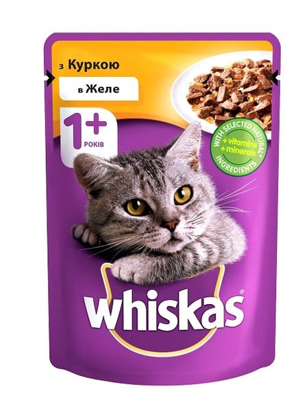 Влажный корм для кошек Whiskas с курицей в желе 85 г. (5900951302138) VZ000076140F фото