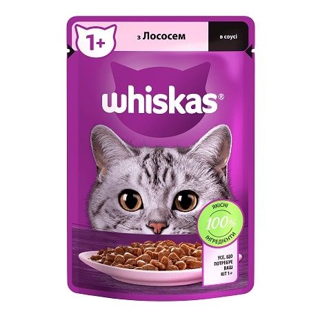 Влажный корм для кошек Whiskas с лососем в соусе 85 г. (5900951302053) VZ000078087F фото