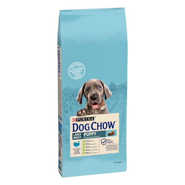 Сухой корм для щенков больших пород Dog Chow Puppy Large Breed с индейкой 14 кг (7613034487919) VZ000030028F фото