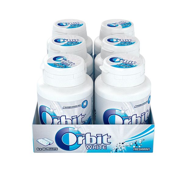 Жевательная резинка ORBIT Bottle White Freshmint в баночках 6шт*64г (4009900412865) VZ000029504F фото