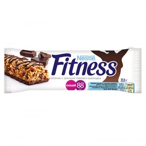 Батончик Fitness Nestle с цельными злаками и шоколадом 23.5г (5900020023308) VZ000074217F фото