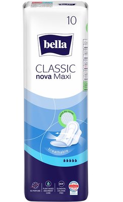 Гігієнічні прокладки Bella Classic Nova Maxi 10 шт (5900516300920) VZВ00189467NF фото