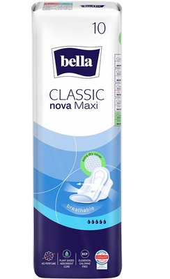 Гигиенические прокладки Bella Classic Nova Maxi 10 шт (5900516300920) VZВ00189467NF фото