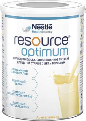 Ентеральне харчування Resource Optimum Nestle Ресурс Оптімум від 7 років 400 г (7613034988751) VZВ00305145NF фото