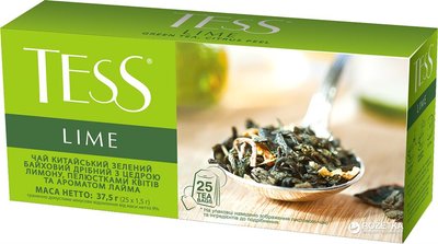 Чай TESS Lime Зелений пакетований 25 x 1.5 г (4823096801926) VZ000024725F фото
