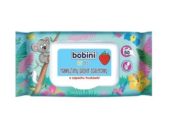 Туалетний папір Bobini Kids полуниця 50 шт (5900931025477) VZ000077554F фото