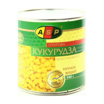 Кукурудза цукрова АСП ж/б 340 гр (4820049140415) VZ000007151F фото