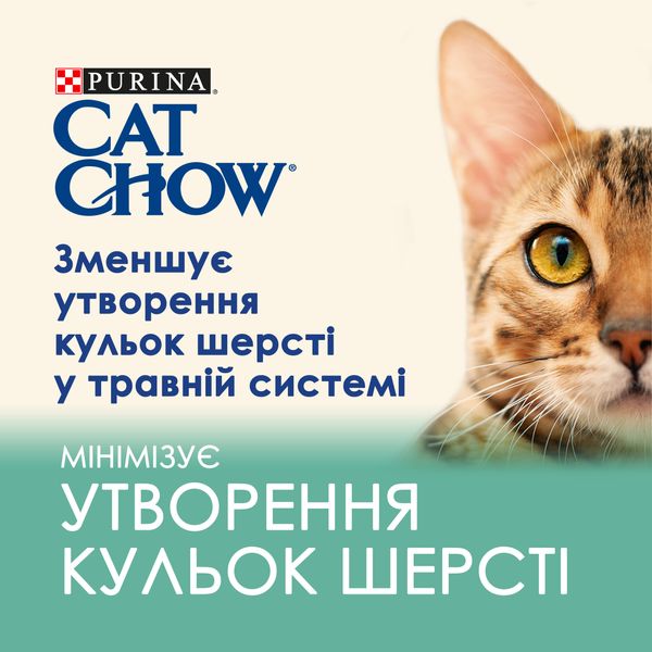 Влажный корм Purina Cat Chow Hairball для кошек, нежные кусочки с курицей и зеленой фасолью 85 гр( 7613037031393) VZ000070607F фото