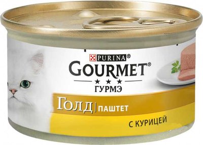 Влажный корм GOURMET Gold для взрослых кошек, паштет с курицей 85 г (7613031381494) VZ000016708F фото