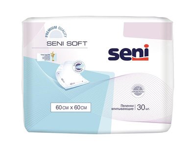 Пелюшки для немовлят Seni Soft Super 60х60 см 30 шт (5900516691288) VZВ00145787NF фото