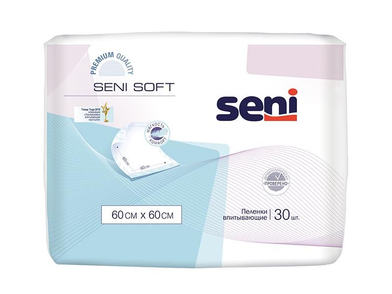 Пеленки для младенцев Seni Soft Super 60х60 см 30 шт (5900516691288) VZВ00145787NF фото