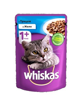 Влажный корм для кошек Whiskas с тунцем в желе 85г. (5900951302381) VZ000076143F фото