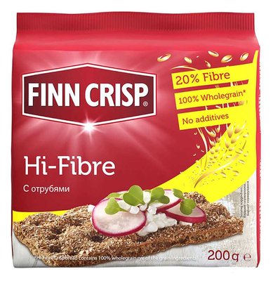 Хлібці Finn Crisp традиційні з житніми висівками 200г (6410500098393) VZ000023578F фото