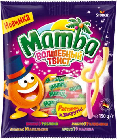 Жевательные конфеты Mamba Волшебный Твист 150 г (4014400926552) VZ000071311F фото